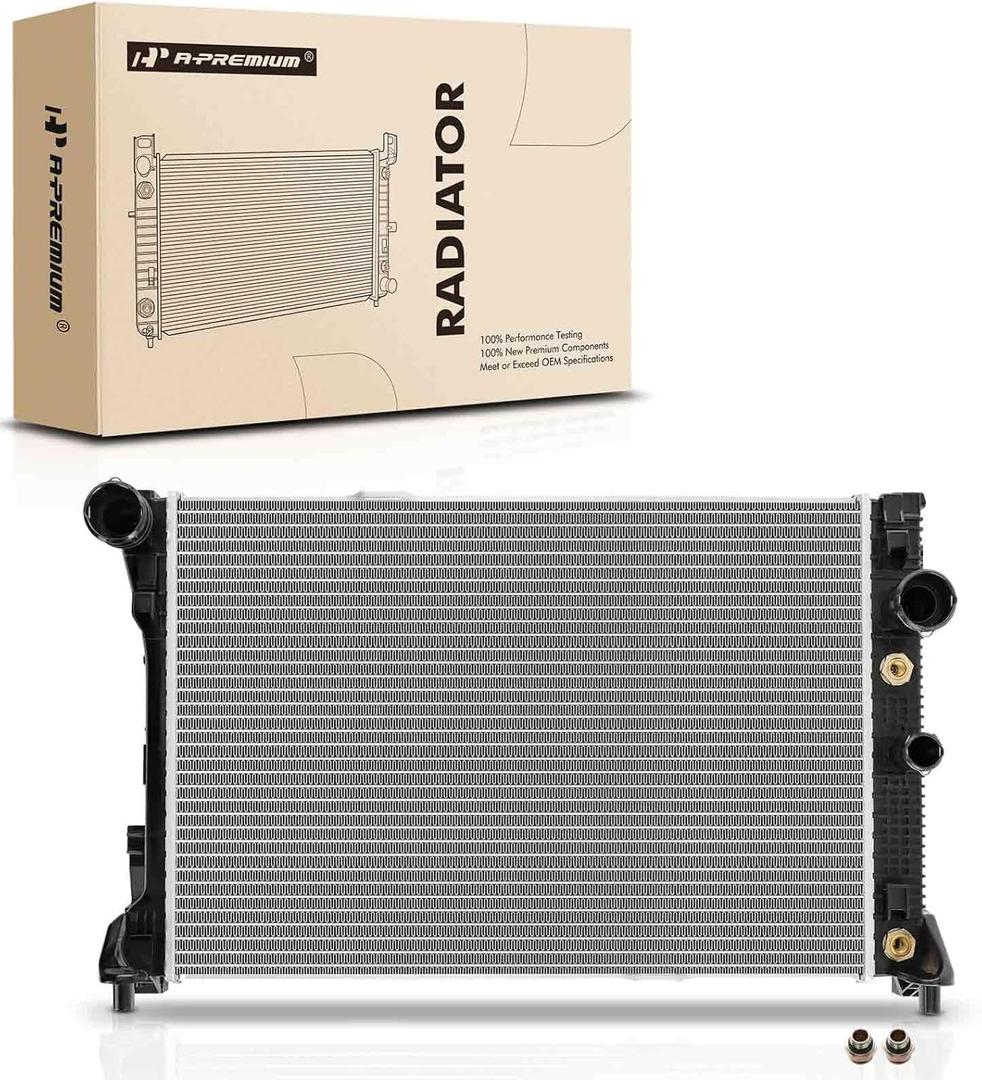A-Premium Engine Coolant Radiator Assembly with Transmission Oil Cooler Compatible with Mercedes-Benz Models - C300 08-14, C350 10-15, E350 10-14, E400 13-17, E550 10-17, GLK350 10-15