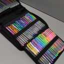 Gel Pens for Adult Coloring Books, 160 Pack Artist Colored Gel Pen with 40% More Ink, Black Case. Perfect for Drawing Doodle Crafts Journaling Planner