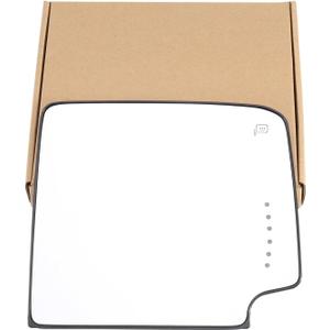 Passenger Side Tow Mirror Glass for Chevy Silverado GMC Sierra 1500 2014-2018 Upper Right Side Tow Mirror Glass Replacement for Silverado Sierra 2500 3500 HD 2015-2018