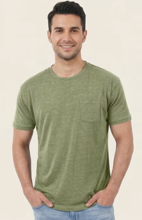 Men's T-Shirts with Pocket Casual Basic Short Sleeve Crew Neck Round-Neck Tee Shirts Tops Blouses for Daily Wear Gym Workout Loungewear Streetwear Vacation Outfit, Medium