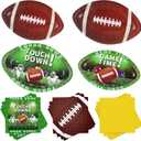 168Pcs Football Party Supplies Tableware SetFootball Party Set Includes Dinner Plates, Dessert Plates, Napkins, Super Game Bowl Party Decoration Football Theme Party Decorations Birthday Party
