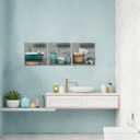 DuoBaorom Bathroom Wall Art Teal Bathtub Relax Signs Washroom Decor 12x12inchx3pcs