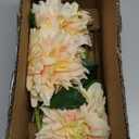 Artificial Dahlia Flowers  Set of 3 | 27.9" Tall Real-Touch Silk Dahlia Stems with Large 6.1" Blooms | Lifelike Ivory Faux Flowers for Home Decor, Wedding, Centerpieces & Floral Arrangements