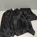 MIDNIGHTSUN Women's Velour Tracksuit 2 Piece Full Zip Hooded Sweatsuits Outfits Velvet Sportswear Jogging Set (Large, Black)