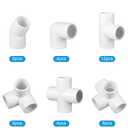 Xuniea 42 Pieces 3/4 Inch PVC Pipe Fittings Elbow Set Tent Connection Tee Heavy Duty PVC Elbow Fittings for Greenhouse Shed Pipe, Furniture Build and More