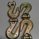 1/2" Heavy Duty Chain Hook, 4 Pack Clevis Grab Hook for 1/2" Grade 70 Transport Chain, 12000LBS Load Capacity for Truck Trailer Tow Chain Transport Heavy Load