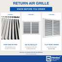 Fits 30x6 Duct Opening | Steel Return Air Grille by Handua
