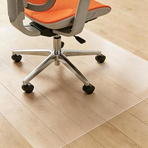 Clear Chair Mat for Hard Floors, Heavy Duty Anti-Slip Plastic Mats Wood/Tile Protector for Rolling Chair, Home & Office Use (36" x 48" Rectangle)