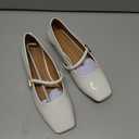 Womens Mary Jane Flats Closed Square Toe Ballet Flat Dressy Comfortable Slip on Shoes, Size 8