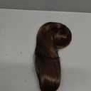 ShulaSHOP Ponytail Extension,14" Short Curly Wavy Claw Clip in Ponytails Hair Extensions Natural Soft Synthetic Hairpiece for Women - Chestnut Brown