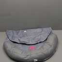 Cooling Dog Bed with Water Mat and Pillow, Waterproof Cooling Mat for Medium Small Dogs up to 50lbs, Pet Cool Pad with Summer Cool Fabric (Grey, C-Shaped)