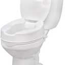 Drive Medical Raised Toilet Seat with Lock and Lid, Standard Seat, 4"
