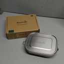 Blockhtte Stainless Steel Lunch Box for Adults I 47oz I Bento Box 3 Compartments with free Sealing, Leak-Proof Container, Metal Lunchbox for Travel, Work, Eco-Friendly Meal Storage Solution