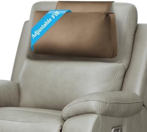 AHUAWA Recliner Headrest Pillow, Adjustable Comfort Neck & Head Support Pillow, Soft Velvet Non-Slip Headrest for Pain Relief & Relaxation, Ideal for Recliner, Couch, Chair, Sofa