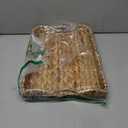 Scalloped Water Hyacinth Tray, Hand-Woven Wicker Storage Baskets with Scalloped Edge and Handles (17x13x3in) Rectangular Handwoven Trays, Water Hyacinth Basket for with Built-in Handles (Light Brown)