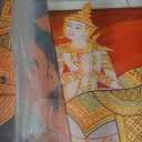 Masterpiece of Traditional Thai Style Painting Canvas Wall Art Hanging Paintings Modern Artwork Abstract Picture Prints Home Decoration Gift Unique Designed Framed 4 Panel