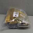 WDF 300PCS Navy Blue Plates Disposable - Blue Plastic Plates 50guest Heavy Duty Plastic Dinnerware Sets for Party/Wedding/Birthday (Blue and Gold)