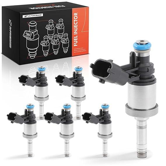 A-Premium Fuel Injectors Compatible with Chevrolet Traverse 2009-2011, Camaro 2010-2011 & GMC Acadia 2009-2011 & Buick Enclave 2009-2011, LaCrosse 2010-2011 & Cadillac CTS/STS, 3.6L, Set of 6