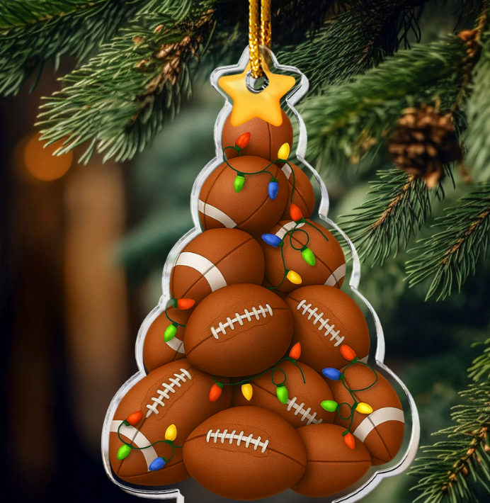American Football Christmas Tree