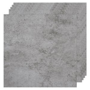 VallisCo 30-Pack Peel and Stick Vinyl Floor Tiles, 12"x12" Self-Adhesive Waterproof Peel and Stick Flooring Planks DIY for Bathroom, Kitchen, Living Room, Cover 30 Sq. Ft Dark Gray
