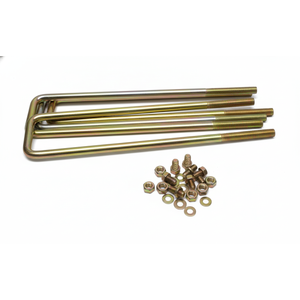 RealTruck SUPERLIFT SUSPENSION U-Bolt Kit | Square U-Bolts 5/8 x 3-1/4 x 16 | 11884 | 4 Pack of U-Bolts with Hardware