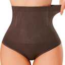 Nebility Tummy Control Panties Seamless Shapewear High Waisted Body Shaper Butt Lifter Panty Shaping Boyshorts Underwear (L)