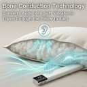 Under Pillow Speaker for Sleeping, Bone Conduction Sleep Speaker for Side Sleeper - 36 Built-in White Noises Natural Sounds, Wireless Bluetooth, TF Card Slot, Auto Off Timer, Portable Bedside Device