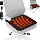USB Heated Seat Cushion - 5V Portable Stadium Chair Heating Pad with 5 Heat Setting & 4H Timer - Light&Foldable for Travel Warmth-Universal Outdoors Seat Warmer for Office,Home,Bleachers