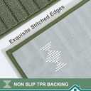 BEQHAUSE-Kitchen-Rugs-Non Slip-Kitchen-Mats-for-Floor Machine Washable Kitchen Rugs Absorbent Kitchen Carpet with TPR Non Skid Backing,Green, 24x71