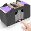 Automatic Card Shuffler 1-4 Deck,Battery-Operated Electric UNO Poker Shuffler,Playing Card Shuffler for Home Card Game,Travel