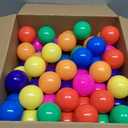 LANGXUN 50 100 200 Soft Plastic Ball Pit Balls for Kids, Gift for Baby Toddler Birthday Christmas, Ball Pit Play Tent, Baby Kiddie Pool Water Toys, Party Decoration (100 Balls, 7 Rainbow Colors)