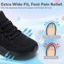 ZOVE Wide Toe Box Shoes Women Extra Wide Width Tennis Sneakers Ultra Light Running Shoes for Women Non-Slip Diabetic Walking Gym Workout Trainer, Size 40