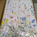 HPINUB Colorful Flower Framed Canvas Wall Art Set, Watercolor Daisy Floral Wall Decor, Wildflower Green Leaf Wall Painting, Multicolour Botanical Art Print for Living Room, Bedroom, Office - 16"x24"x3