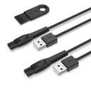 Superer 5V USB Charger Cord Fit for Philips Norelco One Blade 360 Newer Model QP2724 QP2834 QP1924 QP4631 QP6542 QP4530, MG7910 MG5910 MG9510 MG9525, X3001 S3341 X3052, for Phillips Power Shaver Cable