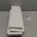 RICHER HOUSE 5 Set White Floating Shelves, Wall Mounted Shelves for Wall Decor, Modern Picture Ledge Shelf with Lip for Storage Nursery, Bedroom, Living Room, Bathroom - White