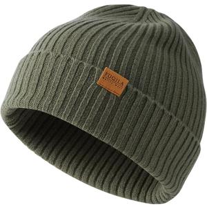 100% Merino Wool Cuff Beanie Hat, Unisex Warm Winter Caps Soft, Breathable & Cozy Stretchy Knitted Cuffed Cap (One Size, Absinthe Green)