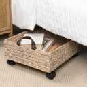 happimess Adaline Underbed Hyacinth Storage Bin 18.11", White Wash
