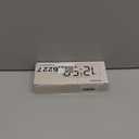 Peakeep Small Digital Alarm Clock Plug in for Bedrooms Bedside, Tiny Electric Clock Large Big Numbers Display Battery Backup for Desk Table, 6 Dimmers, 5 Adjustable Alarm Volume (White)