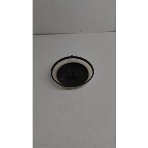 Magnetic Microwave Splatter Cover, Clear Microwave Cover for Food - Vented & Magnetic, 12-inch, Food Grade Plate Cover, BPA Free - Black