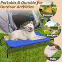 Elevated Dog Bed for Large Dogs, Raised Dog Bed with Breathable Mesh for Indoor & Outdoor Use, Non Slip, Easy to Clean, 50.5 Inches, Blue