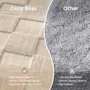 Cozy Bliss Checkered Faux Rabbit Fur Blanket King Size for Bed, Soft Fuzzy Blankets for Women Men, Large Furry Fleece Throw for Bedroom Decor (Tan, 108" x 90")