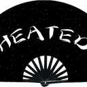TUYUU Boots on the Ground Hand Fan - Popping Clack Fans for Line Dancing Large Folding Rave Fans Heavy Duty Nylon Foldable Handheld Fan for Festival Party Kung Fu Tai Chi Performance, Black