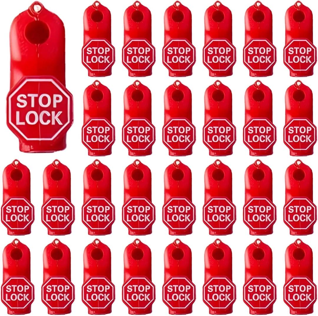 100 PCS Stop Lock Security Peg Hook Locks, Universal Anti-Theft Display Hook Locks for Retail Pegboard, Plastic Security Locks with 0.24 Inches Hole for Store Display and Merchandise Protection