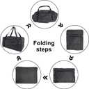 HOLYLUCK Foldable Travel Duffel Bag For Women & Men Luggage Great for Gym -55L, black