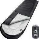MEREZA Sleeping Bags for Adults Cold Weather Mens Warm Sleeping Bag for Big and Tall Girls Boys with Compression Sack for 3-4 Season Camping Backpacking Hiking