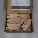 SainSmart Jr. Wooden Train Track 24pcs, Track Expansion Compatible with All Major Brands Toddler Railway Toy Train Set Boys Train Set 3+