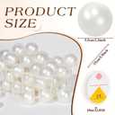 Teyva Daily 200 Pcs Quick Link Pearl Ball Garland Pits 2.2 Inch Pearlescent White Pearl Ball Decoration Chain for Wall Arches Chains Birthday Party Wedding Anniversary Graduation Arch Party Decor