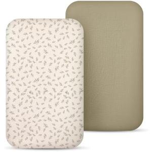 lulumoon Muslin Bassinet Sheets: Cotton Bedside Sleeper Bassinet Sheets Fitted for Boys and Girls