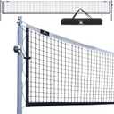 In-Ground Pickleball Net System Heavy-Duty Fixed Net with Hand Crank Tension, Pulley Alignment, All Hardware Included | Meets USAPA Regulation Height (36 Ends / 34 Center) | Professional Grade