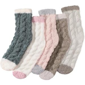Premillow Fuzzy Socks for Women, Fluffy Socks Women 6 Pcs